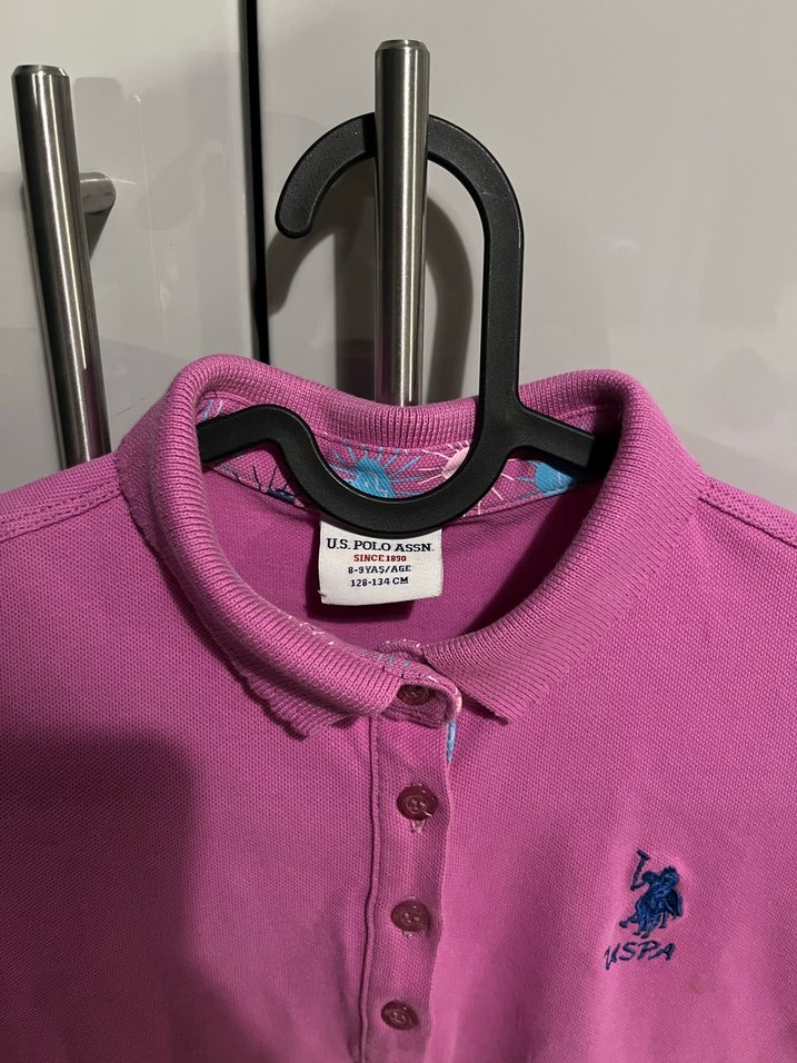 Kız Çocuk mor Polo Tişört - Görsel 2