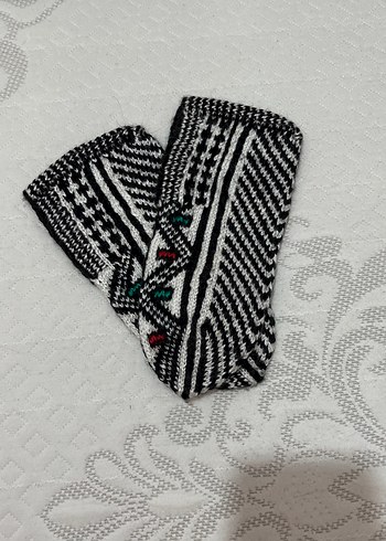 Nakışlı kadın Çorabı Gri Çok Renkli - Görsel 2