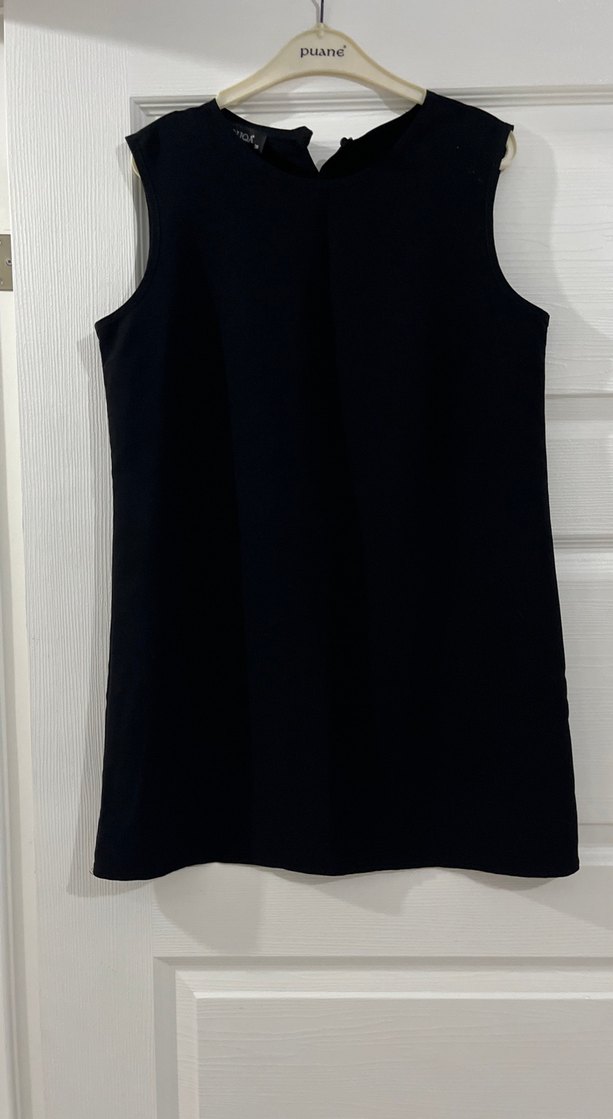 QUQA Siyah V Yaka Düğmeli Hamile Bluz - Görsel 2