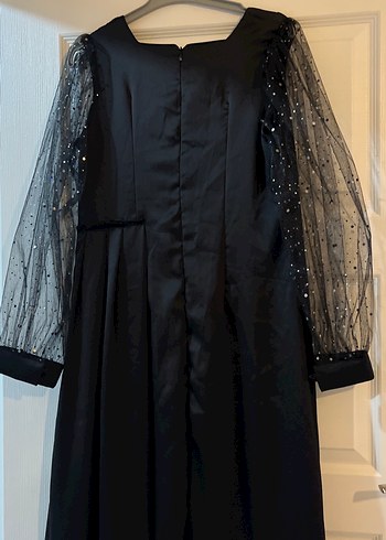 Uzun Siyah Gotik Abiye Elbise Özel Dikim - Görsel 7