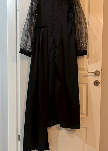 Uzun Siyah Gotik Abiye Elbise Özel Dikim - Görsel 6