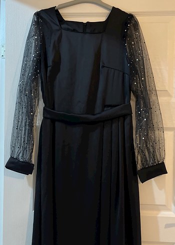 Uzun Siyah Gotik Abiye Elbise Özel Dikim - Görsel 2