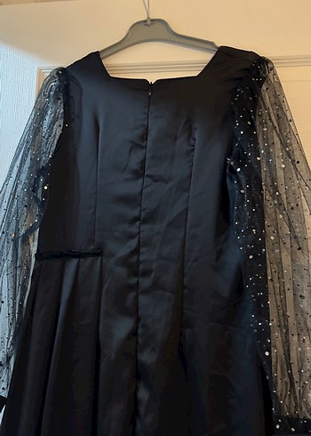 Uzun Siyah Gotik Abiye Elbise Özel Dikim - Görsel 9