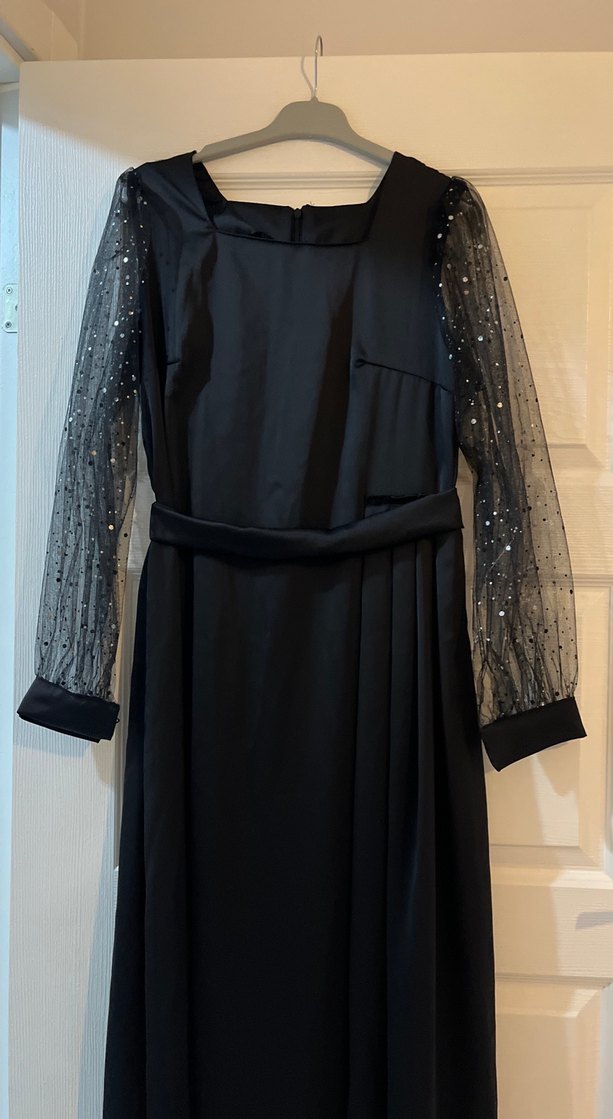 Uzun Siyah Gotik Abiye Elbise Özel Dikim - Görsel 2