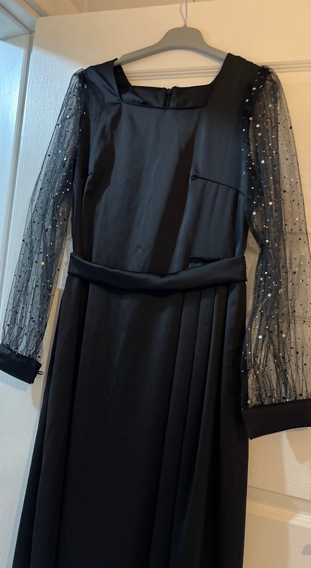 Uzun Siyah Gotik Abiye Elbise Özel Dikim - Görsel 4