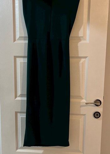 Yeşil Drapeli Uzun Abiye Elbise - Görsel 3