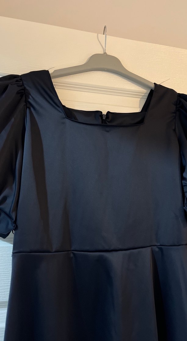 Lacivert prenses model abiye elbise özel dikim - Görsel 3