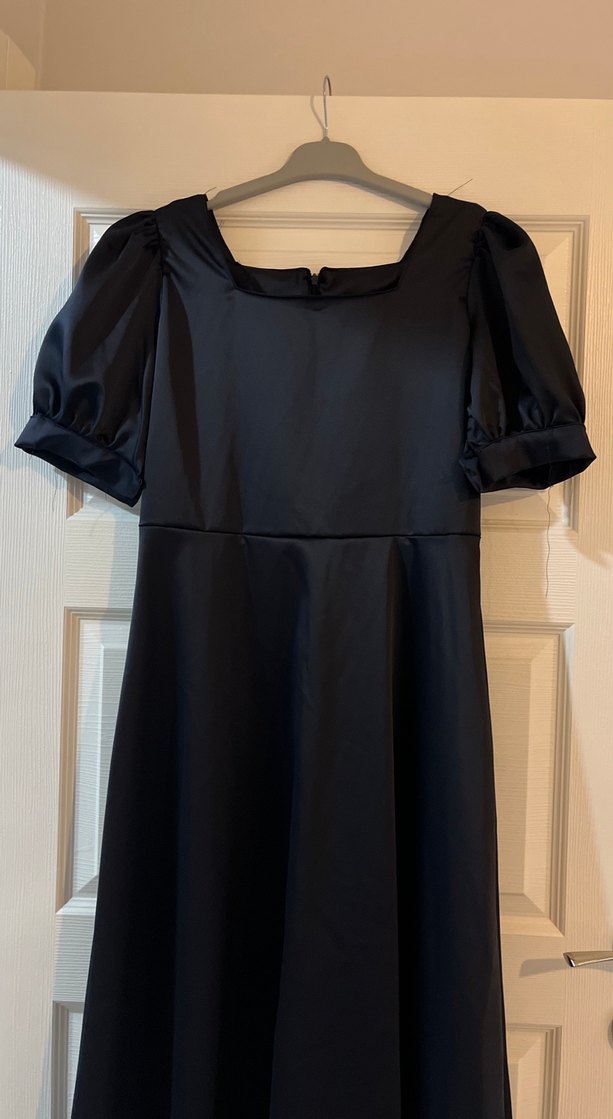 Lacivert prenses model abiye elbise özel dikim - Görsel 2