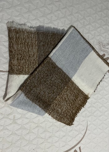 Bohem Tarzı Kadın Örgü Kahverengi Şal - Görsel 2