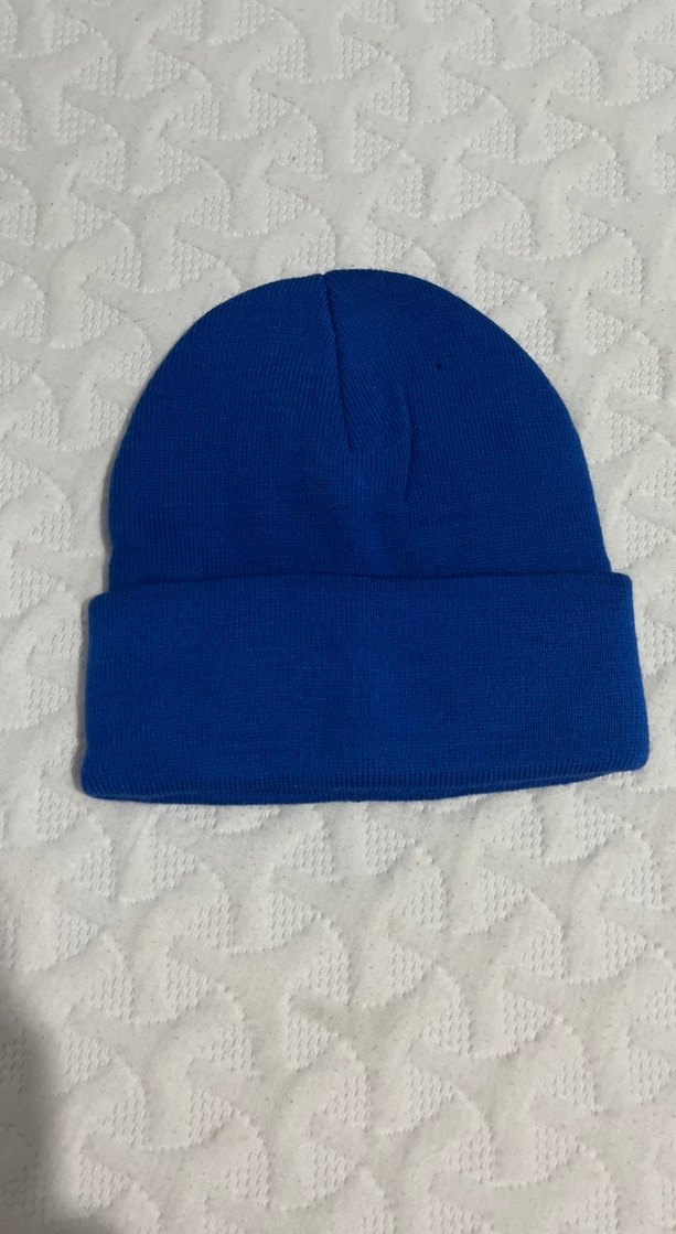 Mavi Örgü Kadın Bere - Görsel 2