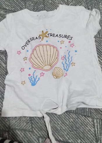 Kız Çocuk Baskılı Kısa Kollu Tişört - Görsel 3