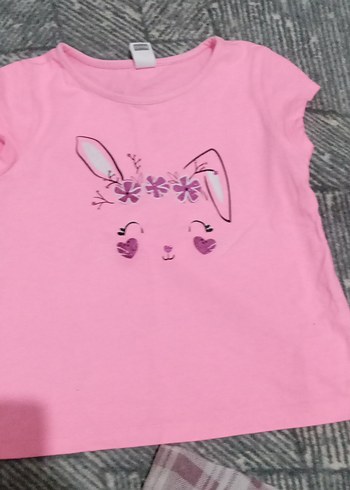 Kız Çocuk Baskılı Kısa Kollu Tişört - Görsel 6