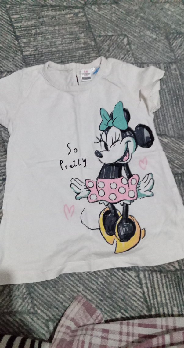 Kız Çocuk Baskılı Kısa Kollu Tişört - Görsel 4