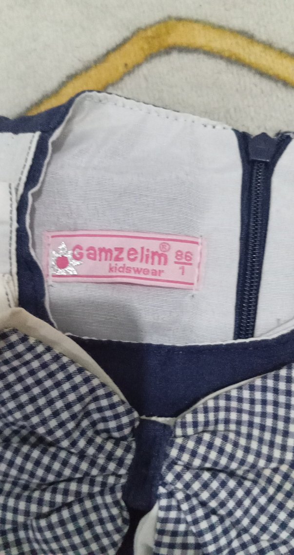 Kız Çocuk Lacivert Fırfırlı Kolsuz Elbise - Görsel 4