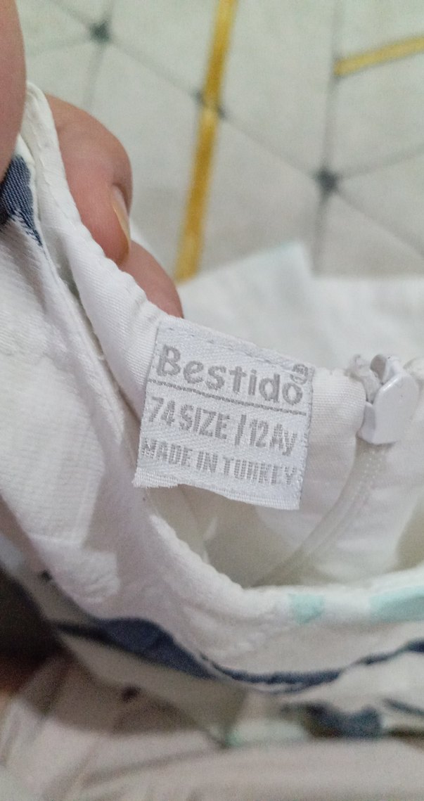 Kız Çocuk Beyaz pamuklu Elbise - Görsel 4