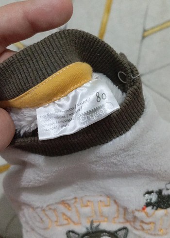 1 Yaş Beden turuncu Renk Renkli Baskılı Erkek Bebek Takımı