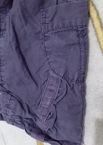 Mor Nakışlı Kız Çocuk Salaş Kot Pantolon - Görsel 5