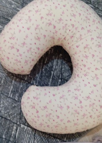 Pembe Çiçek Desenli Hamile ve Emzirme Yastığı - Görsel 3