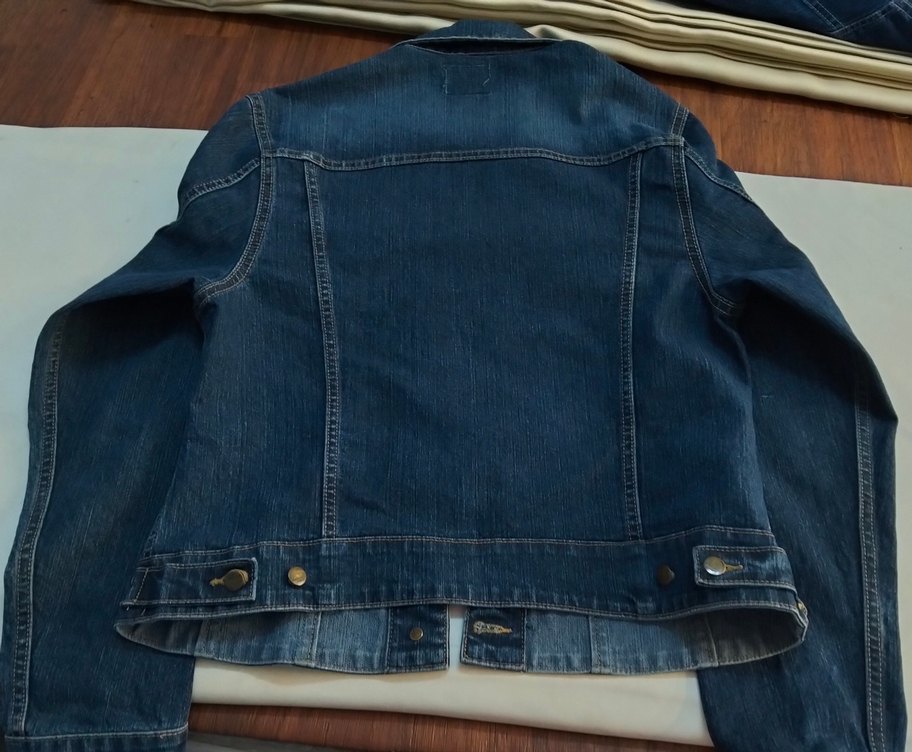 Düğmeli Mavi Kot Yelek - Görsel 2