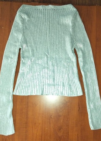 Beyaz Kadın Triko Uzun Kollu Bluz - Görsel 3