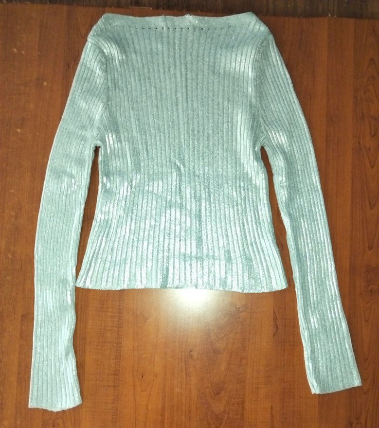 Beyaz Kadın Triko Uzun Kollu Bluz - Görsel 3