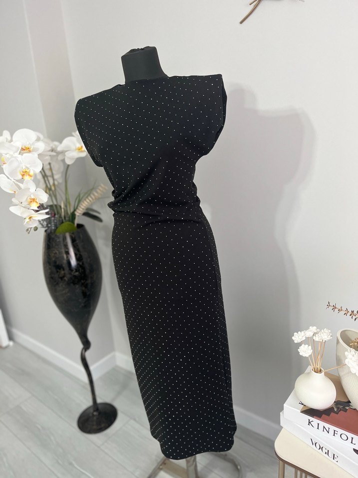 Siyah Uzun Kalem Elbise - Görsel 2