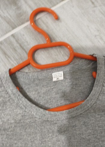 xl Beden Gri Keten Kumaşlı Erkek Tişört