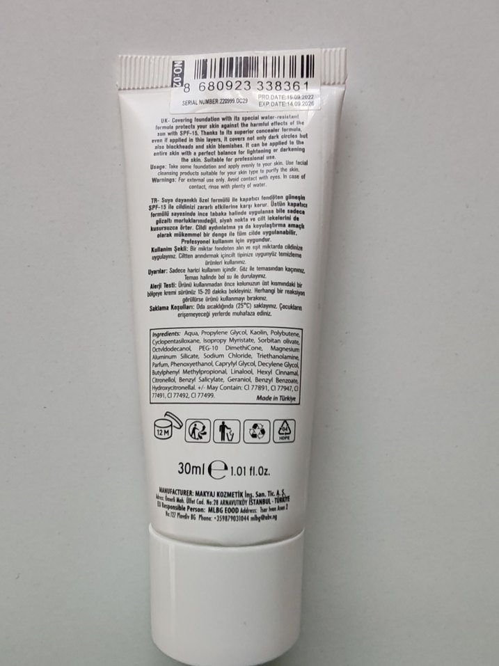 Dr.Clinic Yoğun Kapatıcı Fondöten SPF15 - Görsel 2