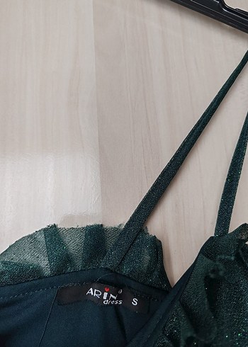 Simli Yeşil Abiye Elbise - Görsel 6