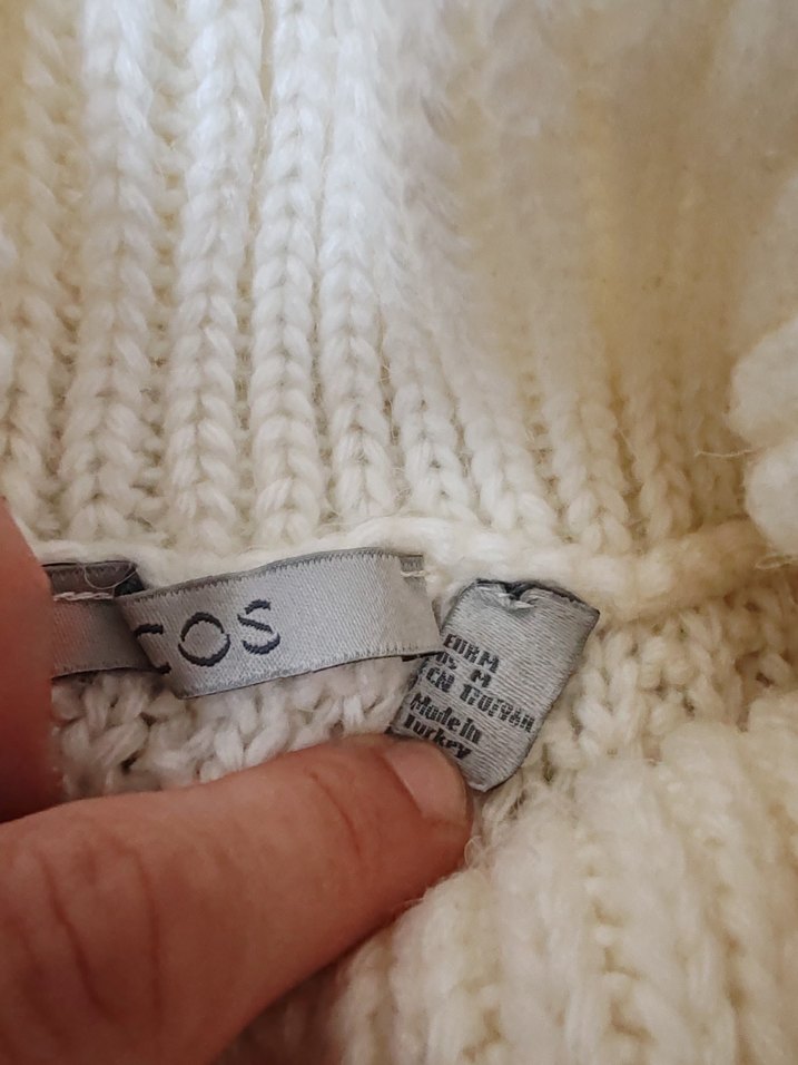 Krem Örgü Boğazlı Kadın Kazak - Görsel 3