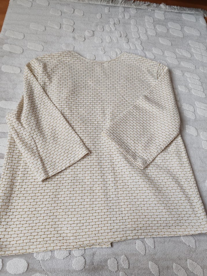 Kadın Krem Rengi Fakir Kol Hırka - Görsel 2