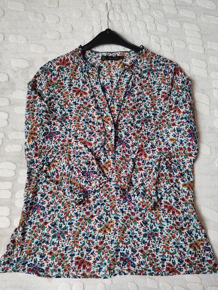 Zara Desenli  Kadın Gömlek - Görsel 4