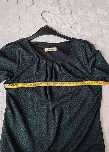 Yeşil Leopar Desenli Elbise - Görsel 5