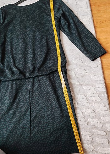 Yeşil Leopar Desenli Elbise - Görsel 4