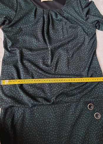 Yeşil Leopar Desenli Elbise - Görsel 6