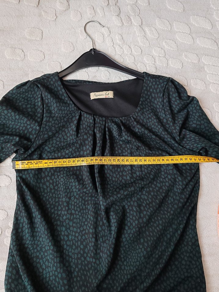 Yeşil Leopar Desenli Elbise - Görsel 5