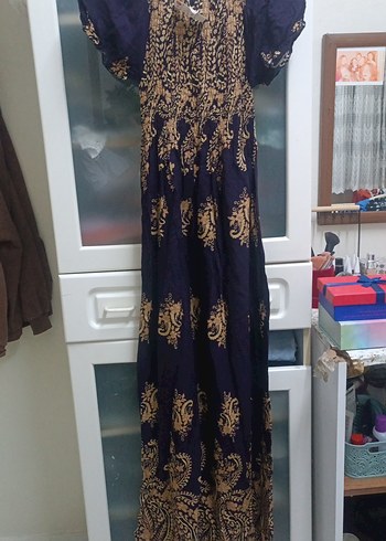Diğer Bohem Tarz Uzun Mor Elbise