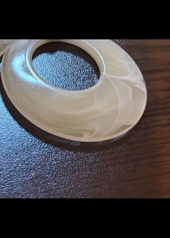 Diğer Şeffaf Bej Uzun Minimalist Küpe