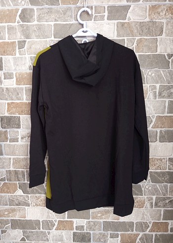 46 Beden Siyah Asimetrik Uzun Street Wear Tunik