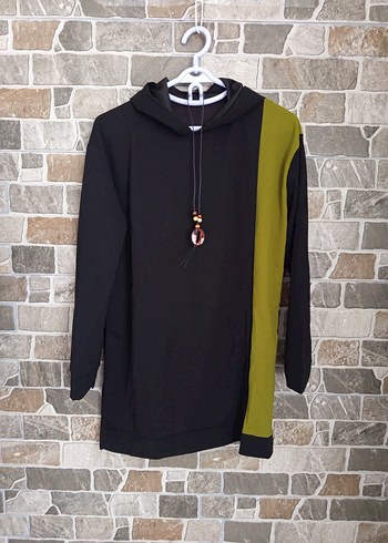 Diğer Siyah Asimetrik Uzun Street Wear Tunik
