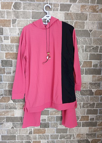 Pembe Siyah Zincir Detaylı Kadın Eşofman Takımı
