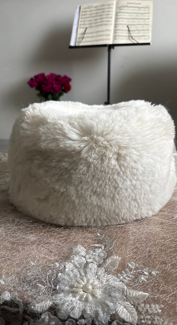 Bej Kadın Bohem Kürklü Kafkas Kalpağı - Görsel 5