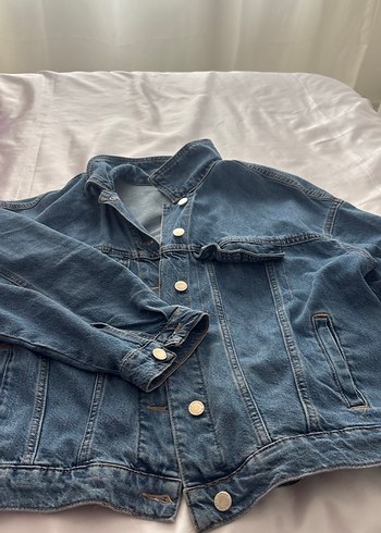 Kadın Mavi Düğmeli Denim Ceket - Görsel 2