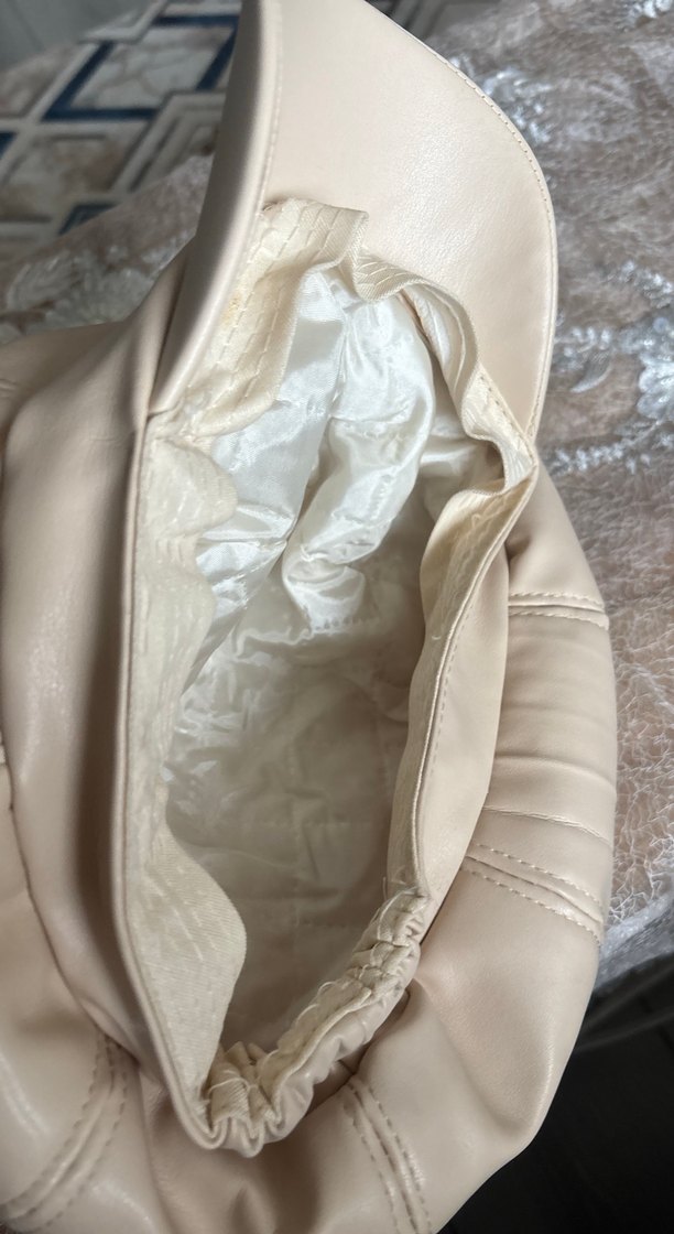 Kürk Detaylı Bej Deri Kadın Şapka - Görsel 3