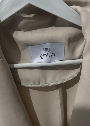 Kadın Bej Düğmeli Midi Blazer Ceket - Görsel 3