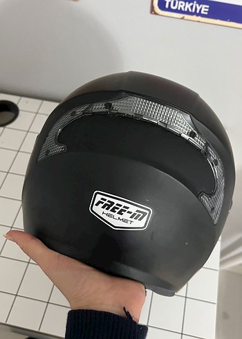 Siyah Biker Motosiklet Kaskı Şeffaf Vizörlü - Görsel 3