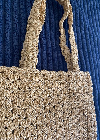 Bej Örgü Kadın Çanta - Görsel 2