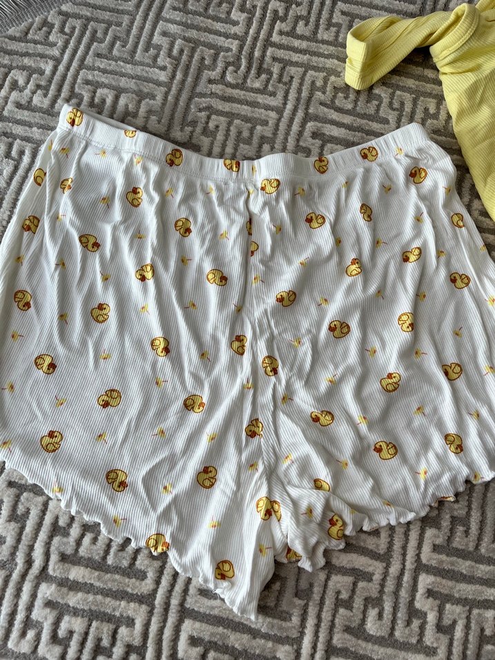 KOTON MARKA Sarı Baskılı Kadın Pijama Takımı - Görsel 3