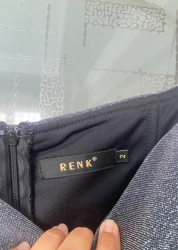 38 Beden gri Renk Gri V Yakalı Drapeli Uzun Abiye Elbise
