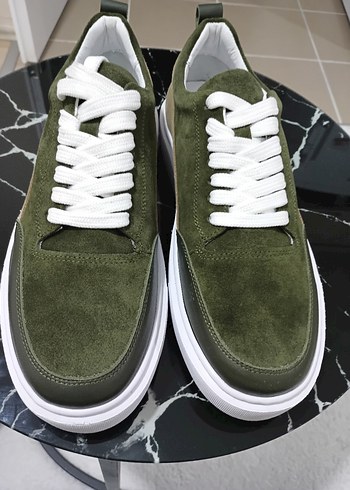 Yeşil Süet Bağcıklı Sneakers HOTİÇ - Görsel 3